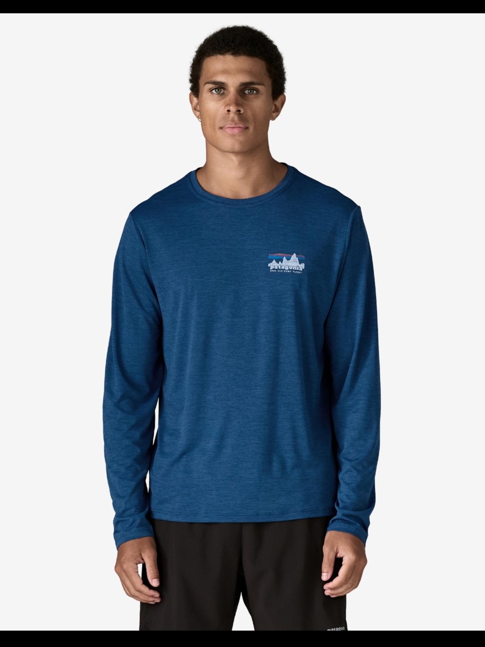 Patagonia Men's Long-Sleeve Crew Tee - Deep Blue